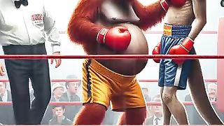 Gorilla vs Kangaroo boxing｜_Animal Boxing_Kangaroo Boxing_AI
