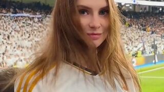 Beautifull girl animation football
