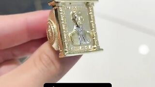 Solid Gold Men's Jesus Malverde Ring