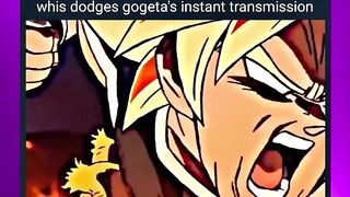 Whis Dodges gogeta's instant transmission