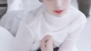 【4K세로룩북】 다 비치는 가슴골 레전드 여대생룩북 ❤️ 여신룩 니삭스 스타킹 언더웨어 Underwear Lookbook