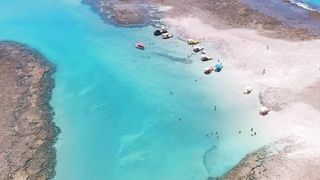 Boats in a blue lagoon