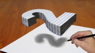 3D Trick Art On Line Paper, Floating Number 2