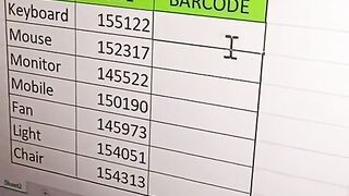 How Bar Code is created in Ms Excel
