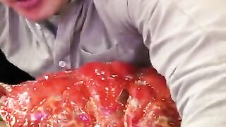 Mukbang Rich Seafood - King Crab Satisfying Eating Seafoods Show - Part 564 #Shorts