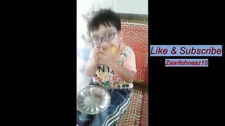 Funny video ||a little baby eating mango || Entertainment