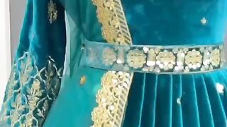 Velvet frock designs for ladies