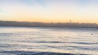 Sea sunset beautiful video