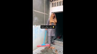 Funny video #girls after rain