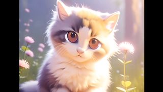 Cute cat with cute music