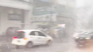 Heavy rain along with strong winds panicked residents