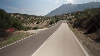 Point of view from a bus passenger seat roading in a highway