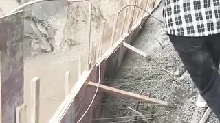 Concrete roads were poured halfway up the mountain