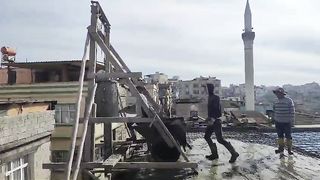 صب الخرسانة في تركيا ...جبالة