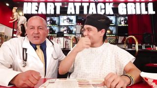 I Ate a 20,000cal Burger in Record Time!! **Octuple Bypass Challenge**
