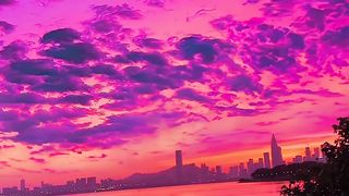 The sunset is so beautiful