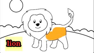 easy Drawing video. How to draw lion? drawing videos