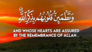 طمأنينة القلوب بذكر الله