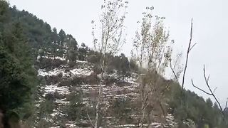 Snowfall on Hajira Road Azad Kashmir Pakistan
