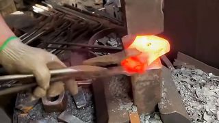 Half round axe forging and punching process
