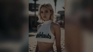 [4K ]AI LookBook, AI ART beautiful girls on the beach