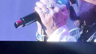Johnny Depp performs with his band Hollywood Vampires