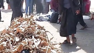 man burned alive: really shocking #viraltoday