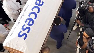 The burial ceremony of Late Hebert Wigwe, Access bank own his wife and son