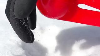 Listen to the crunch of that snow! It is so satisfying ???? #shorts