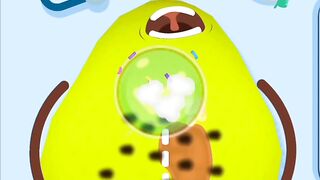 Sad fruit wants free from pimple
