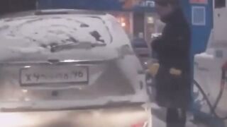 Never play with fire at a gas station.