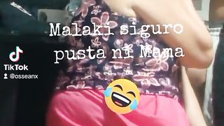 My mother watching mobile legends