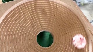 Marble Rolling Parents ☆ Wooden marble rolling rotation that heals people#marblerun #marbleball #diy