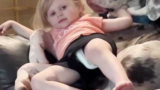 Dog and baby short video