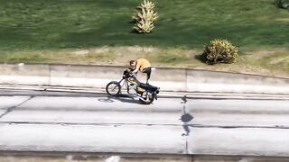 Bike stun performing in video game
