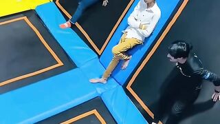 Boy and Girl competition of jump and race