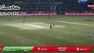 Imad wasim hits the winning runs