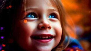Beautiful baby playing with ants