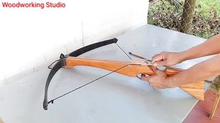 How to make a simple wooden crossbow at home