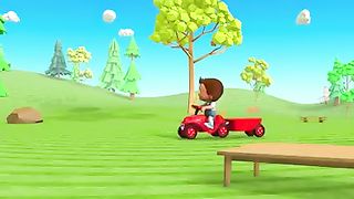 Baby Boy Learning Fruits in Farm with Monkey Truck Ride 3D Kids