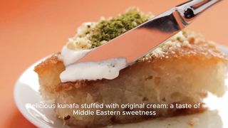 Delicious kunafa stuffed with original cream