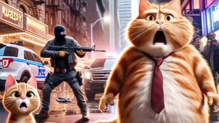 Ai-Cat (Father & Son Trip a New York????) #bast Animatid fun #cats #cat #cute #shortvideo #cutecat