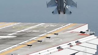 Su-33 cobra landing on aircraft carrier in DCS