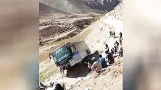 Insane car crush 2024 caught on camera