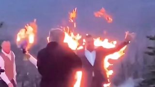 A perfect picture of love on fire