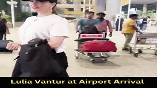Lulia Vantur Spotted at Airport Arrival Viral Masti Bollywood