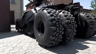 A spectacular Batman-style car