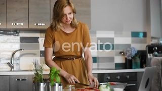 Efficiency & Multitasking: A Young European Woman's Culinary Journey in the Home Kitchen