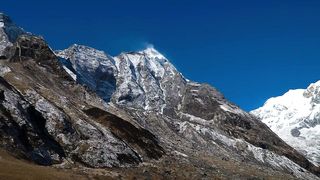 Majestic Panorama: A Mesmerizing Panning Shot of the Himalayan Mountain Range