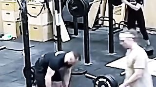 A clumsy girl accidentally knocked out a guy